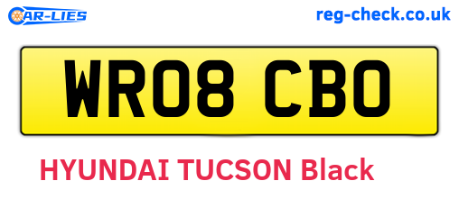 WR08CBO are the vehicle registration plates.