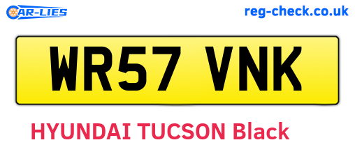 WR57VNK are the vehicle registration plates.