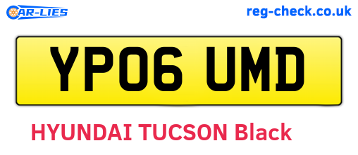 YP06UMD are the vehicle registration plates.