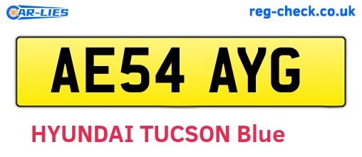 AE54AYG are the vehicle registration plates.