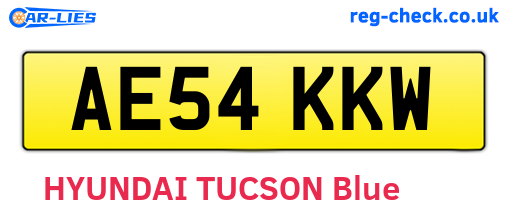 AE54KKW are the vehicle registration plates.