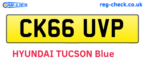 CK66UVP are the vehicle registration plates.