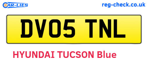 DV05TNL are the vehicle registration plates.