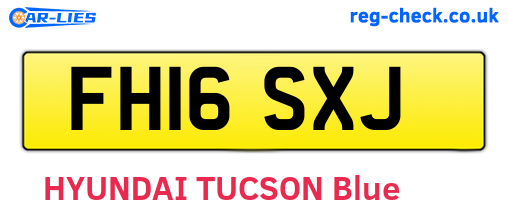 FH16SXJ are the vehicle registration plates.