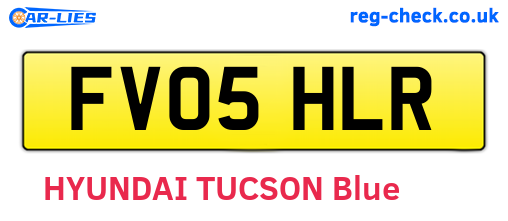 FV05HLR are the vehicle registration plates.