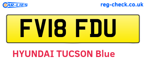 FV18FDU are the vehicle registration plates.