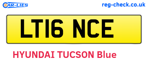 LT16NCE are the vehicle registration plates.