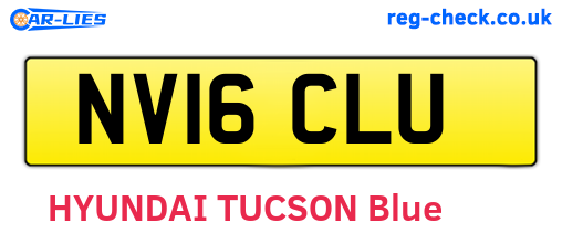 NV16CLU are the vehicle registration plates.