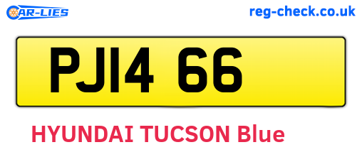 PJI466 are the vehicle registration plates.