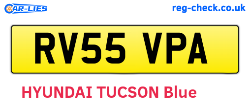 RV55VPA are the vehicle registration plates.
