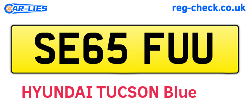 SE65FUU are the vehicle registration plates.