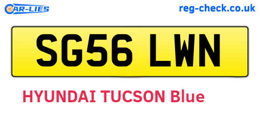 SG56LWN are the vehicle registration plates.