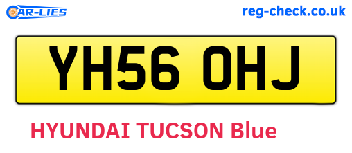 YH56OHJ are the vehicle registration plates.