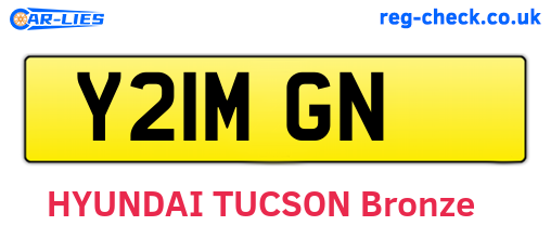 Y21MGN are the vehicle registration plates.