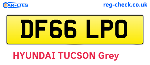 DF66LPO are the vehicle registration plates.