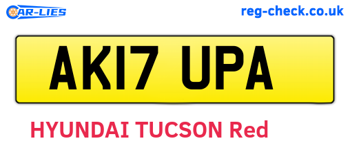 AK17UPA are the vehicle registration plates.