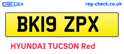 BK19ZPX are the vehicle registration plates.