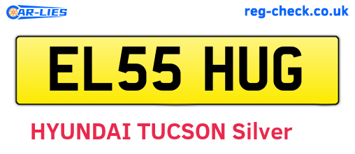 EL55HUG are the vehicle registration plates.