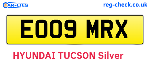 EO09MRX are the vehicle registration plates.