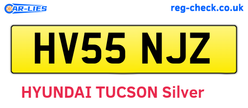 HV55NJZ are the vehicle registration plates.