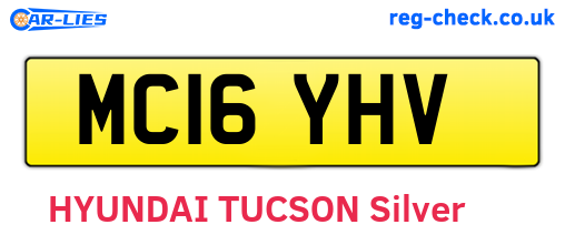 MC16YHV are the vehicle registration plates.