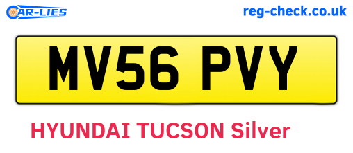 MV56PVY are the vehicle registration plates.