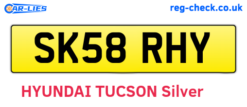 SK58RHY are the vehicle registration plates.