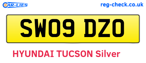 SW09DZO are the vehicle registration plates.
