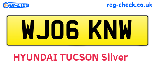 WJ06KNW are the vehicle registration plates.