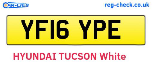YF16YPE are the vehicle registration plates.