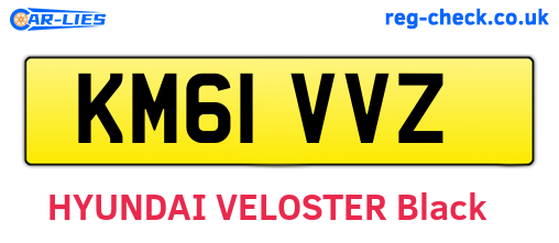 KM61VVZ are the vehicle registration plates.