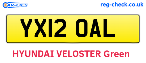 YX12OAL are the vehicle registration plates.