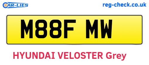 M88FMW are the vehicle registration plates.