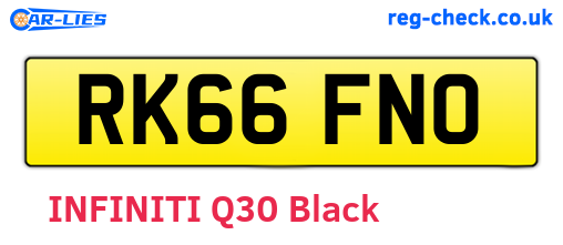 RK66FNO are the vehicle registration plates.