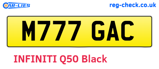 M777GAC are the vehicle registration plates.