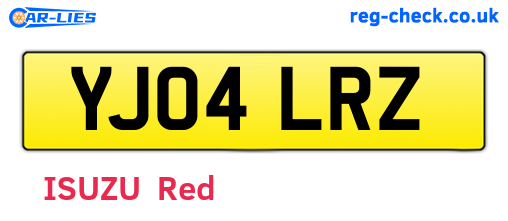 YJ04LRZ are the vehicle registration plates.