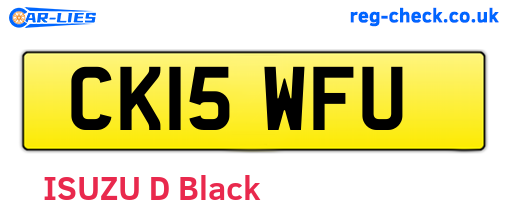 CK15WFU are the vehicle registration plates.