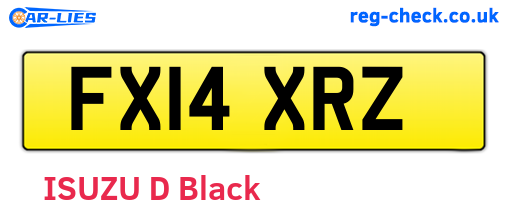 FX14XRZ are the vehicle registration plates.