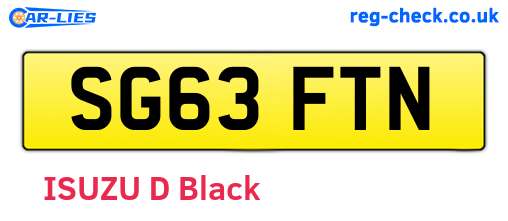SG63FTN are the vehicle registration plates.