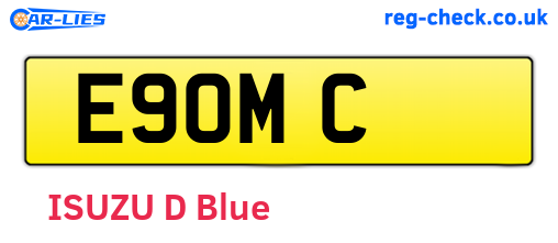E9OMC are the vehicle registration plates.