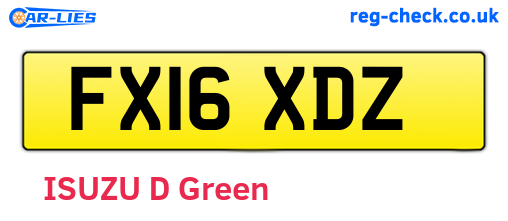 FX16XDZ are the vehicle registration plates.