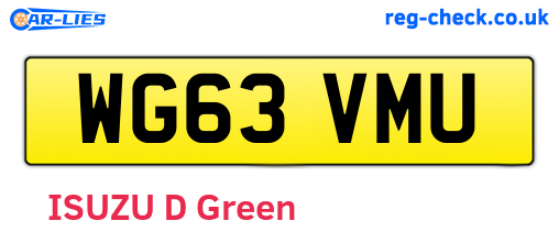 WG63VMU are the vehicle registration plates.