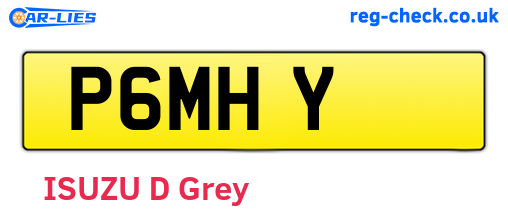 P6MHY are the vehicle registration plates.
