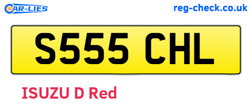 S555CHL are the vehicle registration plates.