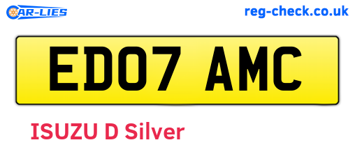 ED07AMC are the vehicle registration plates.