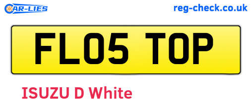 FL05TOP are the vehicle registration plates.