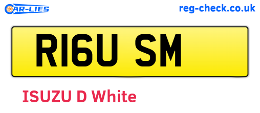 R16USM are the vehicle registration plates.