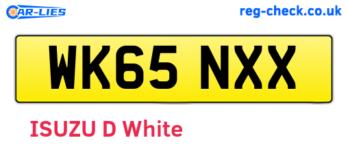 WK65NXX are the vehicle registration plates.