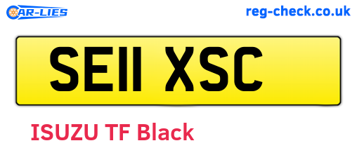 SE11XSC are the vehicle registration plates.