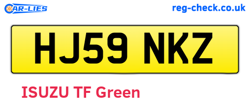 HJ59NKZ are the vehicle registration plates.